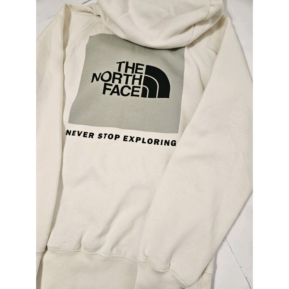 The North Face Women's Box NSE Pullover Hoodie White/Beige X Small Fall Sweater - Picture 7 of 7